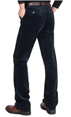 CYSTYLE Herren Corduroy Cordhose Straight Leg (Blau, L) von CYSTYLE