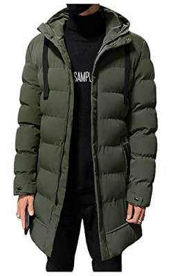 CYSTYLE Herren Winter Jacke Mantel Daunenjacke Lang Winterjacke Daunenmantel Steppmantel Jacke Parka Wintermantel Verdicken Warme Steppjacke Winterjacke Outdoorjacke von CYSTYLE