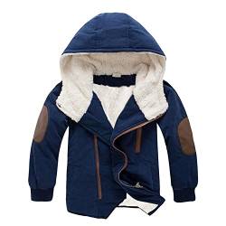 CYSTYLE Kinder Jungen Baumwolljacke Winterjacke Steppjacke Kinder Lange Herbst Winter Jacket Wintermantel Mantel Parka Outerwear (110/Körpergröße 98-104cm, Blau) von CYSTYLE