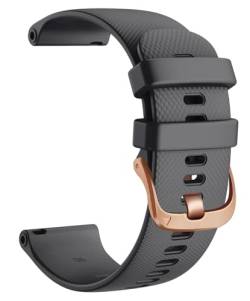 CYSUE 18 20 22mm Smart Watch Offizielle Riemen Für Venu 2 Silikon Armbandgürtel Für Venu 2S SQ Armband (Color : Black, Size : 18mm Universal) von CYSUE