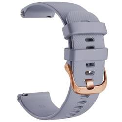CYSUE 18 20 22mm Smart Watch Offizielle Riemen Für Venu 2 Silikon Armbandgürtel Für Venu 2S SQ Armband (Color : Gray, Size : 18For Venu 2S) von CYSUE