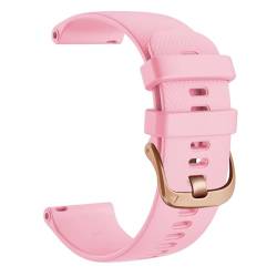 CYSUE 18 20 22mm Smart Watch Offizielle Riemen Für Venu 2 Silikon Armbandgürtel Für Venu 2S SQ Armband (Color : Powder, Size : 18For Venu 2S) von CYSUE
