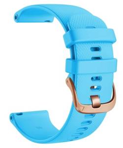 CYSUE 18 20 22mm Smart Watch Offizielle Riemen Für Venu 2 Silikon Armbandgürtel Für Venu 2S SQ Armband (Color : Sky blue, Size : 18mm Universal) von CYSUE