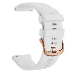 CYSUE 18 20 22mm Smart Watch Offizielle Riemen Für Venu 2 Silikon Armbandgürtel Für Venu 2S SQ Armband (Color : White, Size : 18mm Universal) von CYSUE