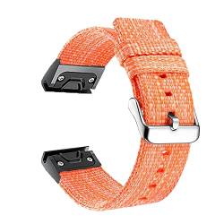 CYSUE 26 x 22 mm Nylon-Schnellverschluss-Uhrenarmband für Garmin Fenix 6 6XPro 5 5XPlus 3 HR 934 945 Descent MK1 Easyfit Smart-Armband, 22mm Fenix 5 6 Pro, Achat von CYSUE