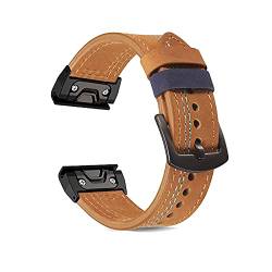 CYSUE Lederarmband für Garmin Fenix 7 7X 5/5X Plus/6/6X Pro/MK1/935 Smart-Armband 22 26 mm, schnell anzubringen, Armband, 26mm Fenix7X, Achat von CYSUE