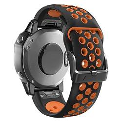 CYSUE Zweifarbiges Silikon-Smartwatch-Armband für Garmin Fenix 5X/5XPlus/6X/6XPro/3/3HR/Descent MK1/D2 Delta PX Uhrenarmband, 26mm Fenix 6XPro, Achat von CYSUE