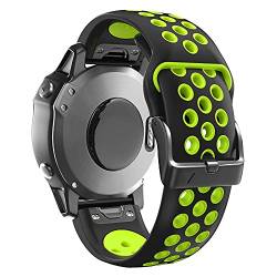 CYSUE Zweifarbiges Silikon-Smartwatch-Armband für Garmin Fenix 5X/5XPlus/6X/6XPro/3/3HR/Descent MK1/D2 Delta PX Uhrenarmband, 26mm Universal, Achat von CYSUE