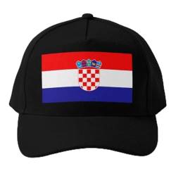 Baseballmütze Flagge von Kroatien Baseballmütze Outdoor Jungen Sport Snapback Sonne Herren Damen Bedruckte Kappe lässig einfarbig schwarz Frühling von CYYCXC@