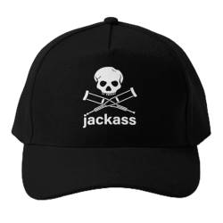 Baseballmütze Jackass Baseballmütze Hut Jungen Sonne Einfarbige Kappe Hip Hop Sommer Herren Mütze Fisch Bedruckt Snapback Sport Schwarz Outdoor von CYYCXC@