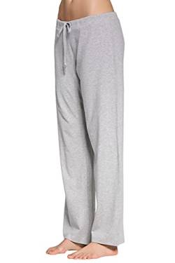 CYZ Damen-Pyjamahose aus Stretch-Baumwolle, einfache Loungehose, Anthrazit - Grau - Medium von CYZ
