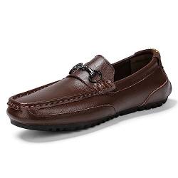 CZHIHANEG Herren Mokassins Casual Elegant Bequem Leichte Herren Lederschuhe Sommer Casual Elegante Fahrschuhe Boot Schuhe Klassische Mokassins von CZHIHANEG