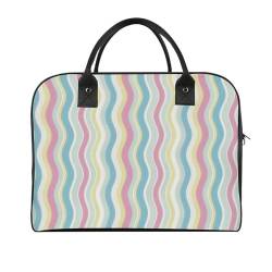 47 x 19 x 33 cm Reisetasche, Turnbeutel, Handgepäcktasche, Sporttasche, Braun Grau Schokolade Reisetaschen für Damen & Herren, Wellen Regenbogen, Einheitsgröße von CZZYH