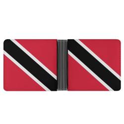 CZZYH Herren Geldbörse, Bifold PU Leder Geldbörsen für Männer, Trinidad und Tobago Flag Wallet, Flagge Trinidad und Tobago, Einheitsgröße von CZZYH