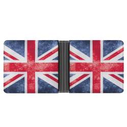 CZZYH Herren Geldbörse, Bifold PU Leder Geldbörsen für Männer Britische Flagge Brieftasche, Union Jack Design, Einheitsgröße von CZZYH