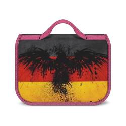 Kulturbeutel aus Segeltuch, tragbare Make-up-Tasche, Kulturbeutel mit mexikanischer Flagge für Damen und Herren, Vogel Deutschland Flagge, Einheitsgröße von CZZYH