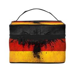 Reise-Make-up-Tasche, tragbare Kulturtasche, Kulturbeutel mit mexikanischer Flagge für Damen und Herren, Vogel Deutschland Flagge, Einheitsgröße von CZZYH