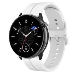 CZhkg Armband für Huawei Watch GT3 42mm/Huawei watch GT2 42mm Strap, 20mm Silikon Uhrenarmbänder Bracelet für Coros Pace 2/Coros Apex 42mm/Polar Ignite/Polar Unite Watch (weiß) von CZhkg