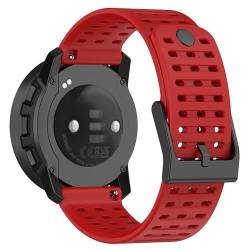 CZhkg Schnellverschluss Uhrenarmbänder für Honor Watch 4 Pro Strap, Silikonband Sportbänder Bracelet Wristband Ersatzbänd Verstellbares Armbände Armbänd für Honor Watch 4 Pro Watch (Rot) von CZhkg