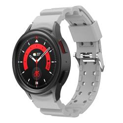 CZhkg Silikon Verstellbares Armbände für Galaxy Watch 6 40mm/ 44mm Strap, Sportbänder Wristband Ersatzbänd Bracelet Bracele Schnellverschluss Uhrenband für Galaxy Watch 6 44 mm/ 40 mm (grau) von CZhkg