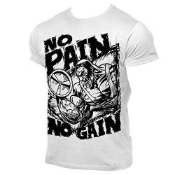 Cabeen Herren Gym Fitness Bodybuilding T-Shirt Für Workout, Training - Slim Fit，Rundhals Print von Cabeen