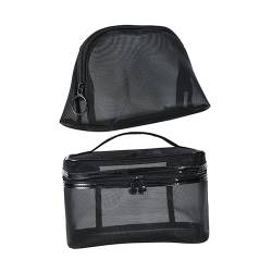 2St Kulturbeutel aus Mesh Kosmetiktasche Organizer-Taschen für die Reise Make-up-Taschen Makeup Tasche Make-up-Organizer-Tasche tragbar Aufbewahrungstasche einstellen Wäschesack von Cabilock