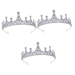 Cabilock 3st Tiara Mädchen Schwarze Krone Grüne Krone Prinzessinnenkrone Für Frauen Glitzer-stirnband Diademe Für Frauen Goldene Krone Grünes Stirnband Damen Mann Hochzeit Strass Kleidung von Cabilock