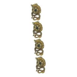 Cabilock 4 Stück Taschenanhänger Vintage-Drachen-Charme Auto Halskette Halsband Drachendekor aus Messing Vintage Drachenanhänger Jahrgang schmücken Schmuck Drachen aus Messing Buddha-Statue von Cabilock