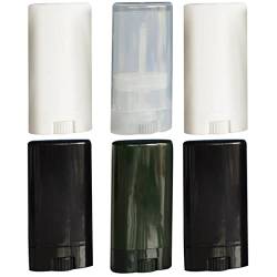 Cabilock Fülltablett Für Lippenbalsamtube 6pcs Lippenbalsambehälter DIY Deodoranthalter leeren tragbare Lipglossbehälter zufällige Farbe Kunststoffbehälter von Cabilock