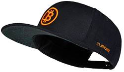 Cadency® Snapback Cap Bitcoin, Damen und Herren, Schwarz, Unisex, Größenverstellbar von Cadency