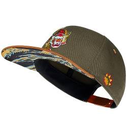 Cadency Snapback Cap Herren, Asian Tiger, Baseball Kappe, Basecap gerader Schirm, Premium Qualität, Langlebig, Einheitsgröße, Unisex, Olive, Größenverstellbar von Cadency