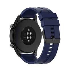 Cadorabo Silikon Armband 20mm kompatibel mit Samsung Galaxy Watch 42mm / S2 Classic/Sport in DUNKEL BLAU - Ersatzarmband für Huawei Watch 2 für Nokia Steel für LG Watch Sport für Pepple 2 UVM von Cadorabo