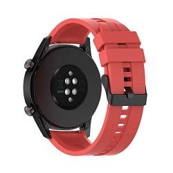 Cadorabo Silikon Armband 20mm kompatibel mit Samsung Galaxy Watch 42mm / S2 Classic/Sport in ROT - Ersatzarmband für Huawei Watch 2 für Nokia Steel für LG Watch Sport für Pepple 2 UVM von Cadorabo