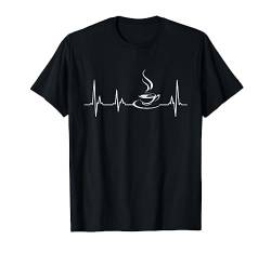 Kaffeetrinker Herzschlag Kaffee Herzfrequenz Cafe T-Shirt von Cafe Shirts