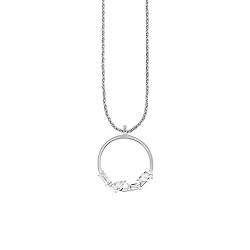 Caï Damen Halskette 925/- Sterling Silber 45+5cm Glänzend Topas weiß 0,74ct 132240184-1-45 von Caï