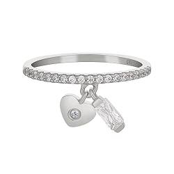 Caï Damen Ring 925/- Sterling Silber Glänzend Zirkonia weiß 360272484 von Caï