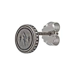 cai Herren Single Ohrstecker 925/- Sterling Silber 0,8cm Mattiert Silbergrau 132220562 von Caï