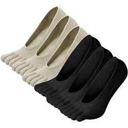 CaiDieNu Damen Kurze Bunte Sneaker-Zehensocken für Sport und Freizeit,geeignet für Zehenschuhe,Hochwertiger gekämmter Baumwollstoff und rückenfreies Design von CaiDieNu