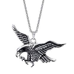 Caimeytie Herren Rock Halskette mit Adler Anhänger Edelstahl valentins Geschenke von Caimeytie
