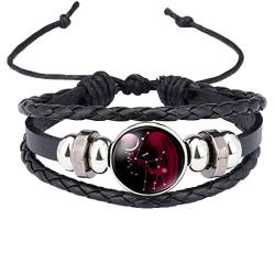 Caimeytie Kind Armschmuck Leder Wickelarmbänder Verstellbar Horoskop Sternzeichen Jungfrau von Caimeytie