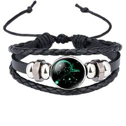 Caimeytie Kind Armschmuck Leder Wickelarmbänder Verstellbar Horoskop Sternzeichen Schütze von Caimeytie