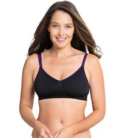 Cake Lingerie Damen Charley M by Cake Flourish Women's Nursing Seamless | Maternity Bra for Pregnancy Umstands-BH, Schwarz (Black Black), 85D (Herstellergröße X-Large) von Cake Maternity