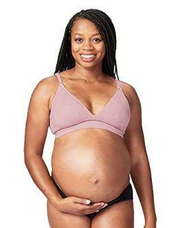 Cake Maternity Damen Freckles Recycled Wire Free Nursing Bra for Breastfeeding Plunge-BH, Mauve, S von Cake Maternity