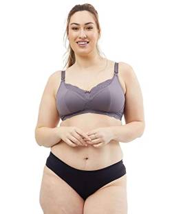 Cake Maternity Damen Taffy Wire Free Soft Cup Full Coverage Nursing Bra Plunge-BH, Grape, 85GG von Cake Maternity