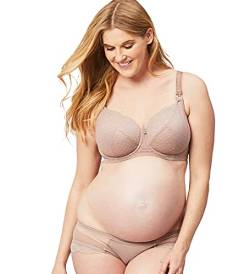 Cake Maternity Damen TimTams Women's Flexible Wire Nursing Bra Balconette-BH, Blickdicht, Taupe, 32Gg Uk/ 70J EU von Cake Maternity