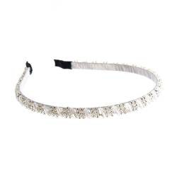 Calager Haar-Accessoire, mit Perlen, Kunstkristallperlen, Stirnband, elastisch, rutschfest, leicht, dünne Kanten, Zubehör für Weiß von Calager
