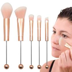 DIY-Perlen-Make-up-Pinsel, Make-up-Pinsel-Set | 5-teiliges Make-up-Pinsel-Set | Concealer-Pinsel, Lidschattenpinsel, Foundation-Pinsel, Make-up-Set, Beauty-Geschenke für Frauen Calakono von Calakono