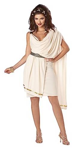 California Costumes Damen Deluxe Classic Toga Erwachsenenkostüm, Elfenbein, Small(6-8) von California Costumes