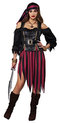 California Costumes Damen Königin der hohen See Kostüm für Erwachsene, SCHWARZ, Scarlet, XL von California Costumes