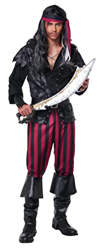 California Costumes Herren Ruthless Rogue Piraten Kostüm, SCHWARZ, SCARLET, S von California Costumes